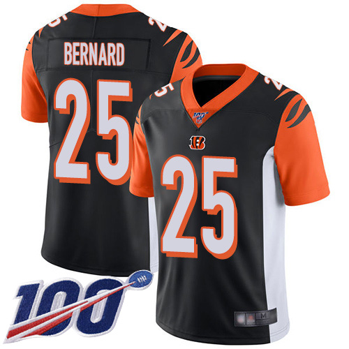 Cincinnati Bengals Limited Black Men Giovani Bernard Home Jersey NFL Footballl #25 100th Season Vapor Untouchable
